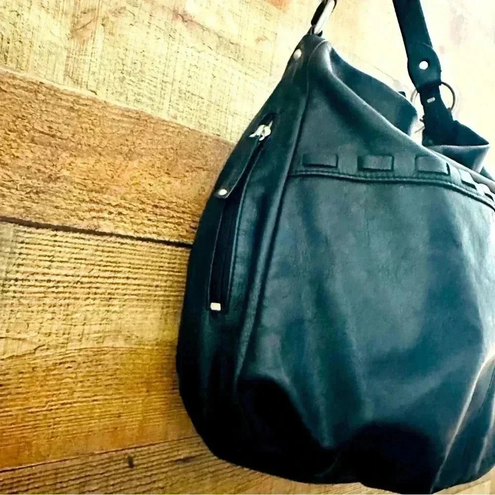 Ellington Leather Woven Large Hobo Bag - Picture 3 of 12